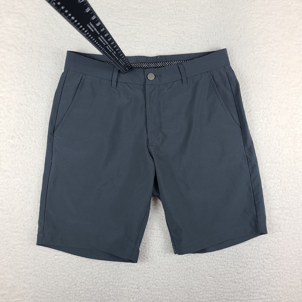 PRIMO Shorts Mens 32 Dark Gray 9" Inseam Hybrid Chino Performance Golf